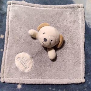 Baby Gear Puppy Dog Lovey Gray Plush Still Growing Security Blanket